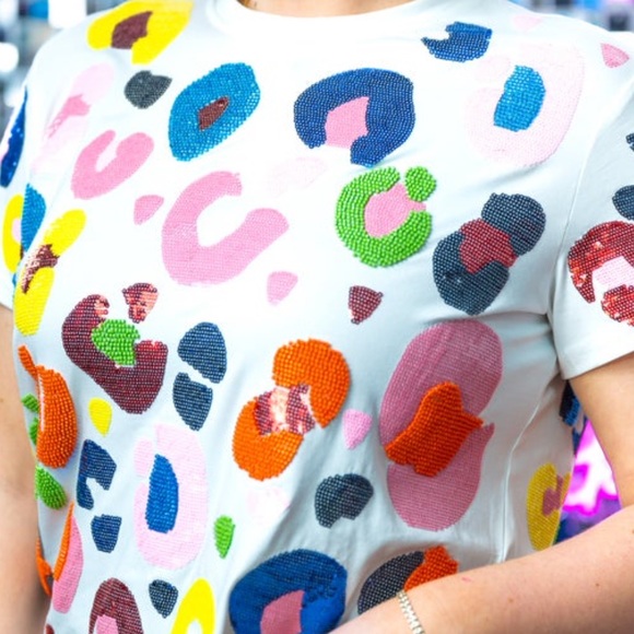 QUEEN OF SPARKLES Colorful Animal PrintPatterned Blouse - Picture 2 of 5